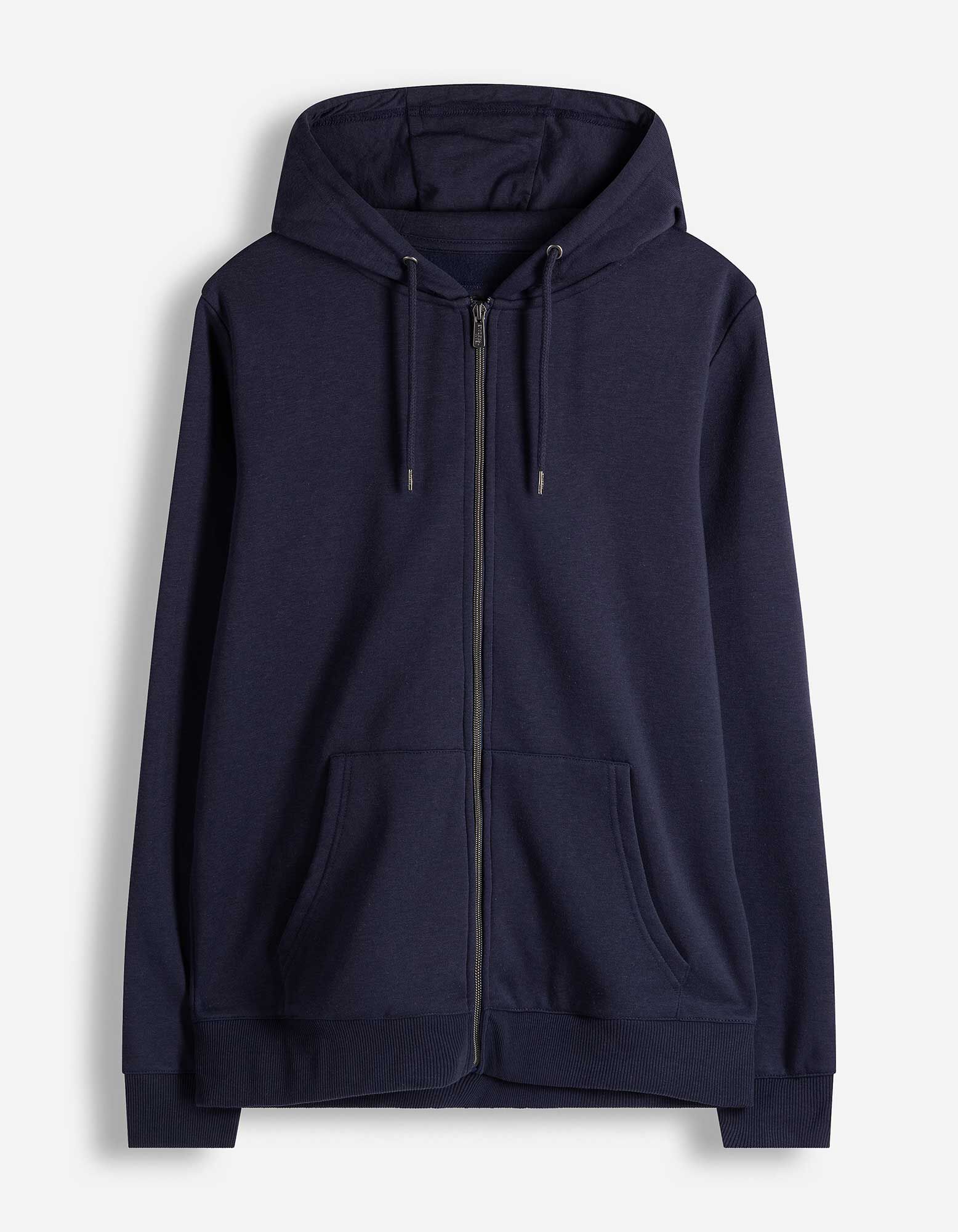Sweatjacke - Baumwoll-Mix - Dunkelblau