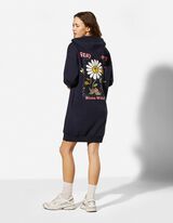 Kleid - R&uuml;ckenprint - dunkelblau