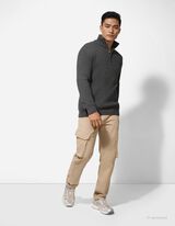 Pullover - Troyer - dunkelgrau