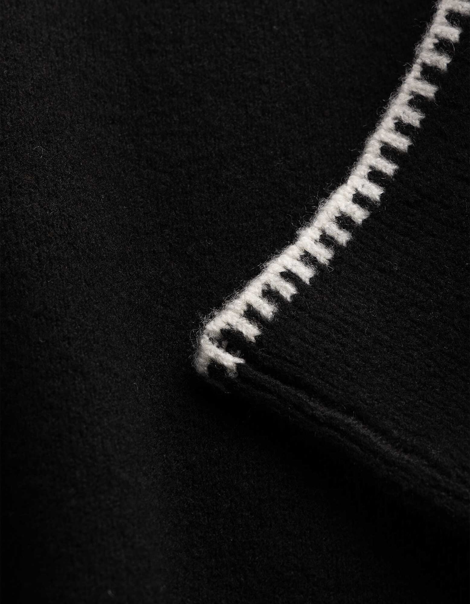 Pullover - Kontrastn&auml;hte - Schwarz