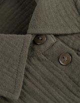 Blusa lunga - Taschina sul petto - verde scuro