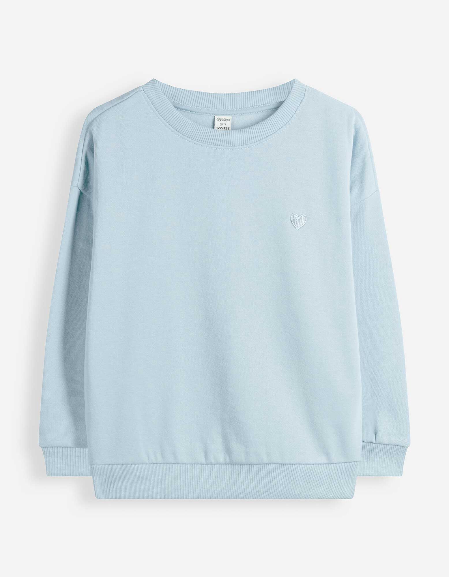 Sweatshirt - Stickerei - Hellblau