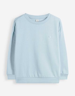 Sweatshirt - Stickerei - Hellblau