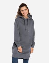 Haljina - Kapuljača s vezicom - tamno siva