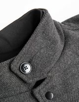 płaszcz - Wełniany wygląd - ciemny szary