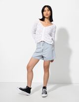 Pullover - paelad - valge