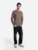 Longsleeve - Dubbellaagse look - donkerbruin