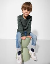 Hosszú ujjú felső - Henley nyakkivágás - zöld