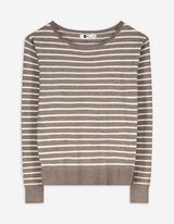 Strickpullover - Rundhals-Ausschnitt - dunkelgrau