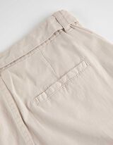 Kelnės su kišenėmis - Medvilnės mišinys - smelio spalvos