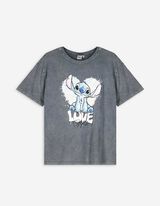 T-shirt - Lilo i Stitch - ciemny szary