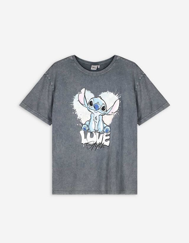 T-shirt - Lilo i Stitch - ciemny szary