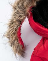 Zimska jakna - Uklonjivo ve&scaron;tačko krzno - tamno-crvena