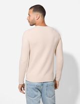 Pullover - Rundhals-Ausschnitt - beige