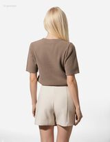 Pullover - Feinstrick - braun