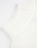 Strickpullover - &Uuml;berschnittene Schultern - wei&szlig;