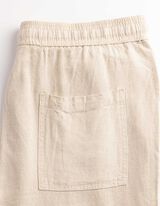 Hose - Leinen-Mix - wei&szlig;