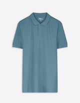 Poloshirt - Knopfverschluss - blau
