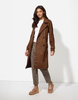 Lietpaltis - Mink&scaron;ta medžiaga - rudas