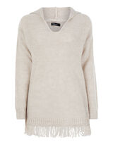 Damen Strickpullover mit Kapuze