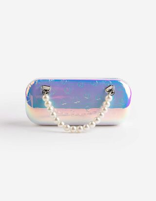 Brillenetui - Metallic-Details - silberfarben