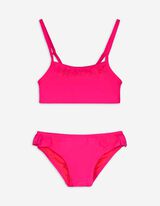 Set van bikinitop en bikinibroekje - Volants - pink