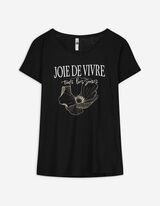 T-Shirt - Glitzerprint - schwarz