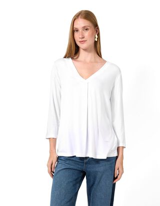 Blusenshirt - Business Schick - Wei&szlig;