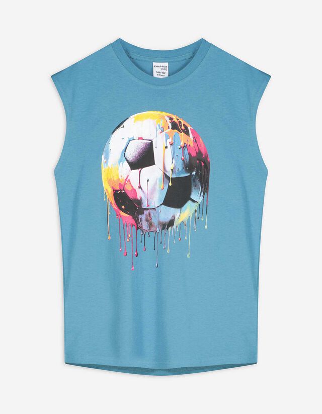 Tanktop - Frontprint - blau