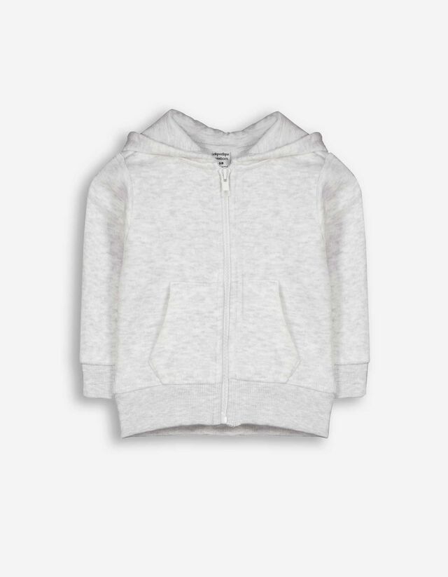 Sweatvest - Capuchon - lichtgrijs