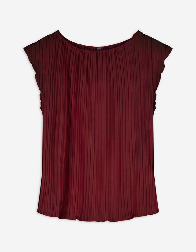 Bluse - einfarbig - dunkelrot