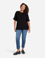 Camicia in maglia - Misto viscosa - nero