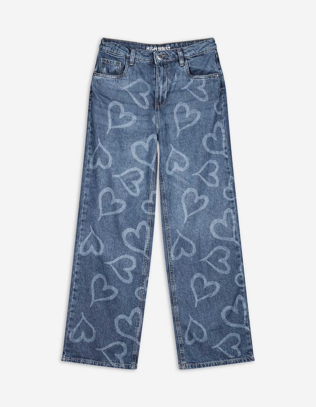 Jeans - Wide Fit - blau
