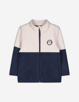 Sweatjacke - Mehrfarbiges Design - beige