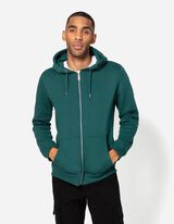 Tepl&aacute;kov&aacute; bunda - Kapucňa s tunelov&yacute;m sťahovan&iacute;m - tmavozelena