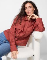 Bluse - Viskose-Mix - rot