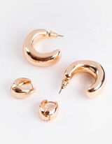 Oorbellen - Set van 2 - goud