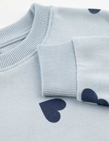 Sweatshirt - Allover-Muster - Hellblau