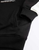 Cipzáros melegítőfelső - Feliratos nyomott minta - fekete