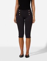 Leggings - Zierkn&ouml;pfe - Schwarz