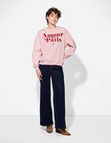 Bluză de trening - Tipărire frontală - Roz