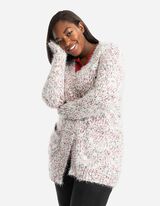 Cardigan - Peluche - bianco