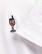 T-Shirt - Stickereien - wei&szlig;