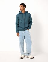Sweatjacke - Kapuze - Petrol