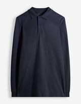 Langarmshirt - Polokragen - Dunkelblau