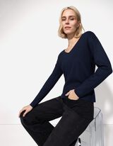 Kampsun - viskoosisegu - tumesinine