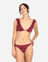 Bikiinitopp - volangid - tumepunane