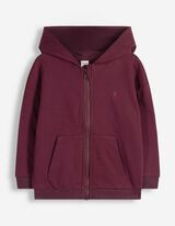 Sweatjacke - Applikation - Dunkelrot