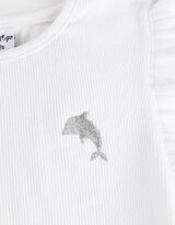 T-Shirt - Ärmel mit Volants