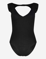 Costum de baie - Volane - Negru